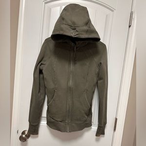 Lululemon Scuba Full Zip Hoodie Size 8 Medium Forest Green Jacket